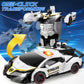 YOTOY Remote Control Car Toy for Kids 4 5 6 7 8, Transform Police RC Cars Toy, Robot Car, Birthday Gift for Kids Toys Age 4 5 6