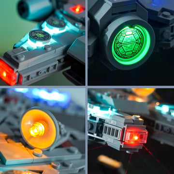 Brickbling Led Light Only Compatible With Lego A New Hope Millennium Falcon 25Th Anniversary Buildable Starship 75375 - Light Kit Only, Not Come With Model