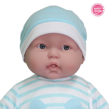 JC Toys Soft and Cuddly 20 Huggable Baby Doll Play Set Lots to Cuddle Babies | Blue | Ages 2+ | Caucasian