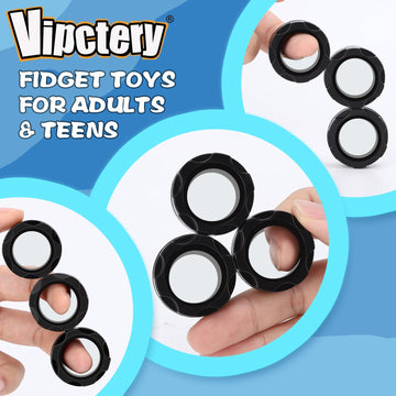 Vipctery 12Pcs Fidget Toys For Kids Adhd Autism Toys Adults Office Cool Gadgets Desk Toys Fidgets For Classroom Magnetic Rings S