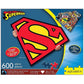Aquarius Superman Logo 600 Piece 2 Sided Diecut Shaped Jigsaw Puzzle