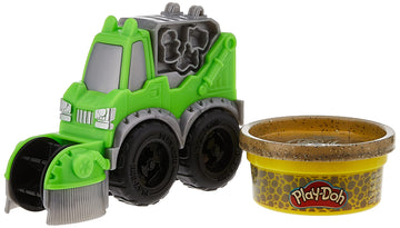 PlayDoh Wheels Mini Street Sweeper Toy With Buildin Compound, Multicolor