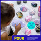 LAOESE 2 in 1 Rock Painting Art Kit - Glow in The Dark Pouring Rock Kit - Arts and Crafts for Kids Girls & Boys Ages 6-8, 8-12,