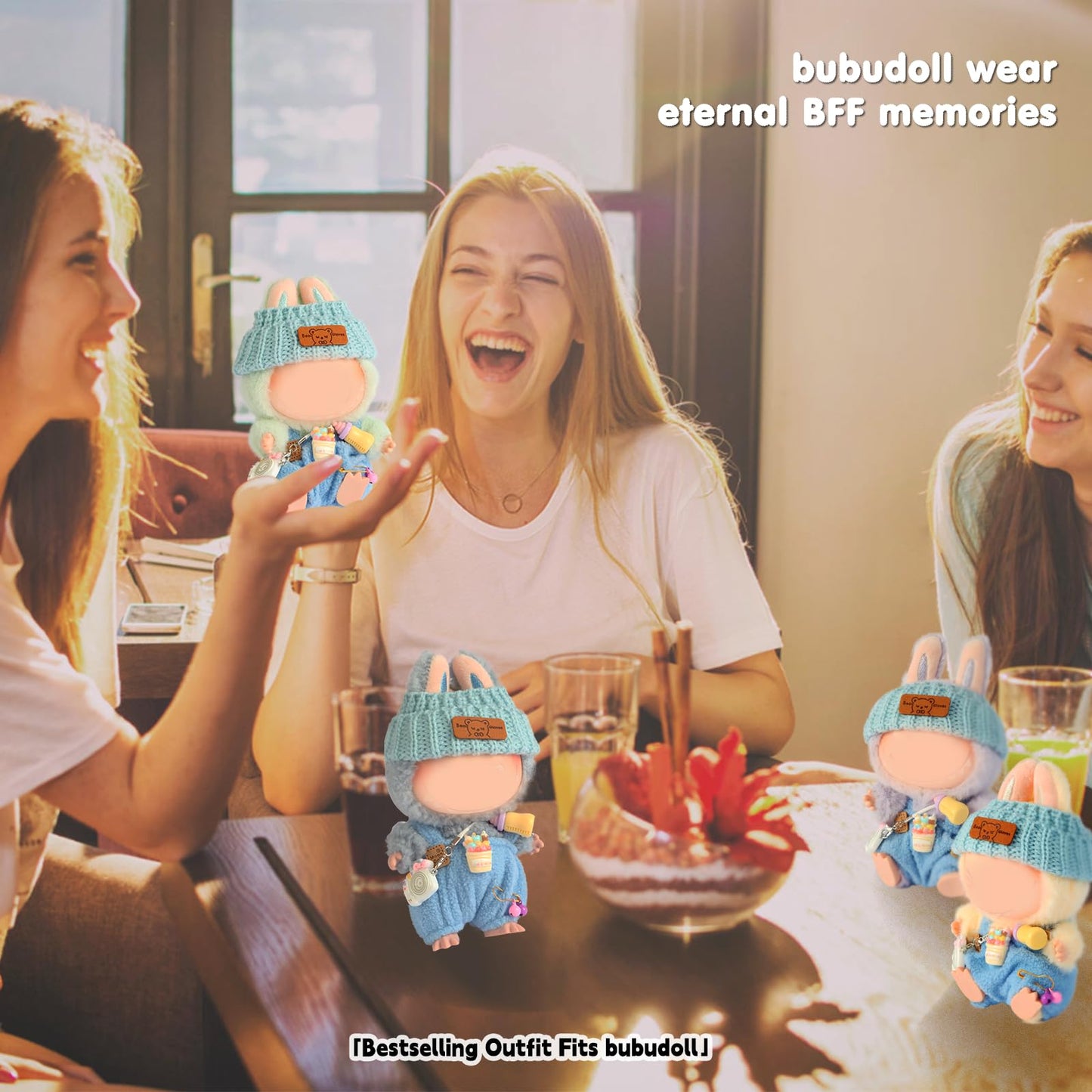 Ciunura 2025NEW Trendy Blue Clothes for bubudoll  Designed for bubuclothes  Multiple Stylish Outfit Sets for5.9-6.7in.Doll  Can be Used to Change Clothes for Your15&17cm Dolls(Blue Overalls 3pc Set)