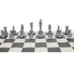 We Games Color Bright Plastic Staunton Tournament Chess Pieces With 3.75 In. King - Half Chess Set Of Chess Pieces Only, Silver