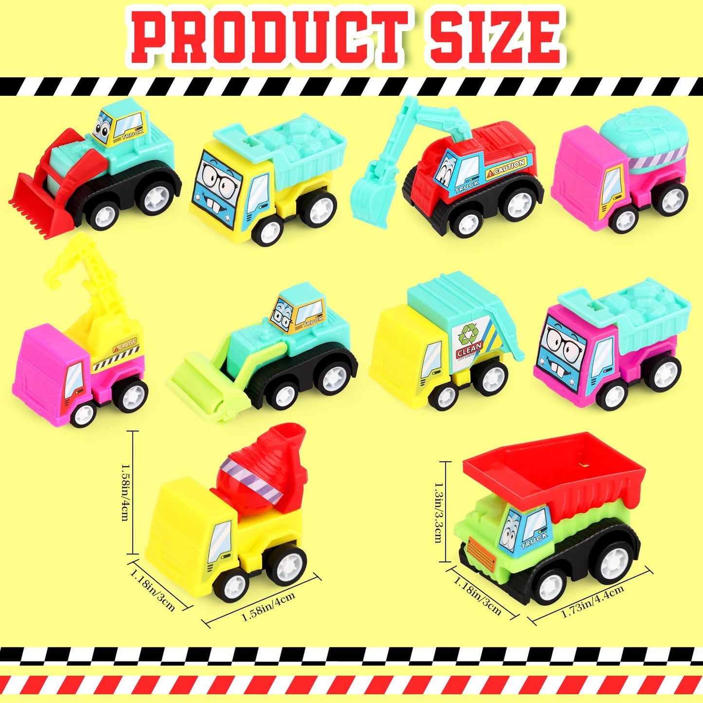 20 Piece Construction Toy Car for Boys Kids 3 4 5 6 7 8, Construction Party Favors Mini Pull Back Vehicles Small Truck Construct