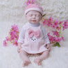Aisite Reborn Baby Dolls Girl - 18 Inch Full Silicone Baby Girl Eyes Closed, Christmas&Birthday Gifts, Suitable For 3+