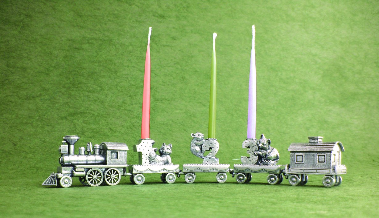 Danforth Birthday Train Engine - Handcrafted Pewter Birthday Party Decorations - 1 1/2'' Tall By 2 1/2'' Wide, Made In Usa
