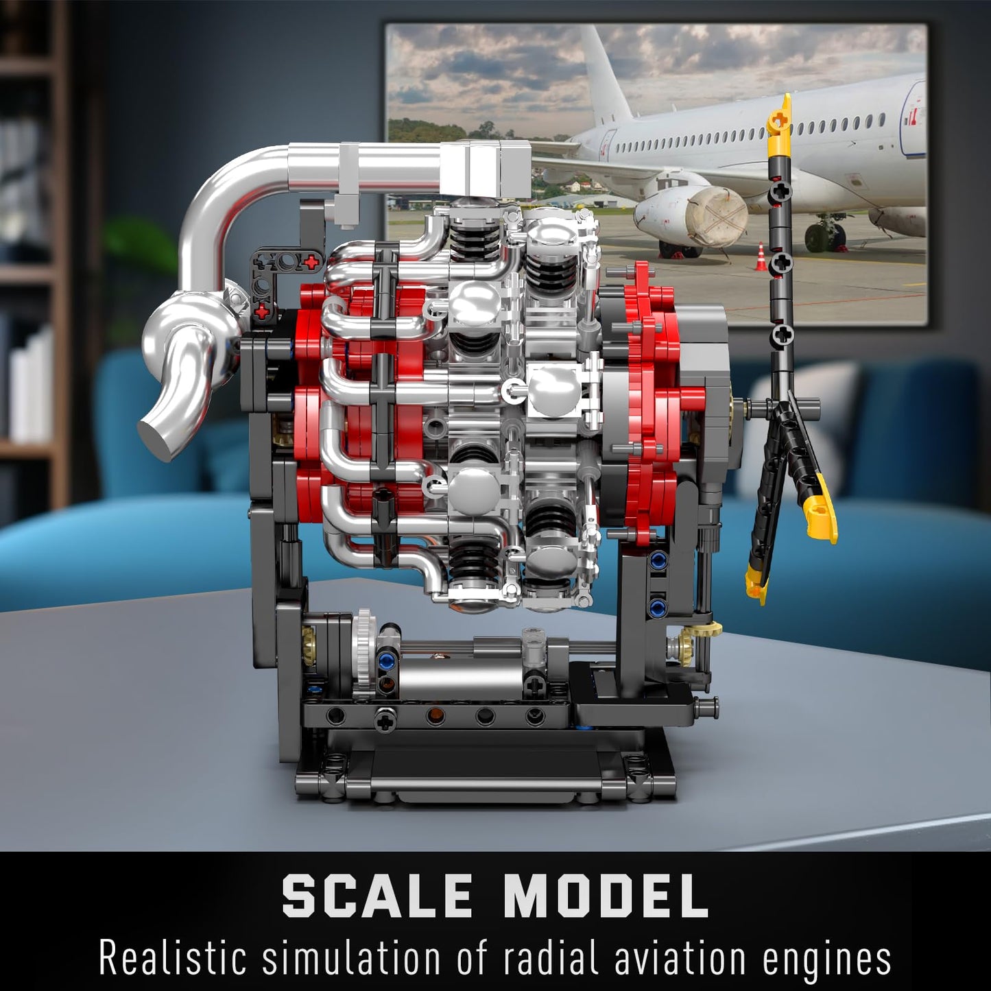Mould King 10211 Radial Aircraft Engine Building Sets  Intelligent Chip Drive Engine Model Kit That Runs  Build Your Own STEM Model Engine  Gift for Age 14+/mature-themed Collections Enthusiasts (1147+ PCS)