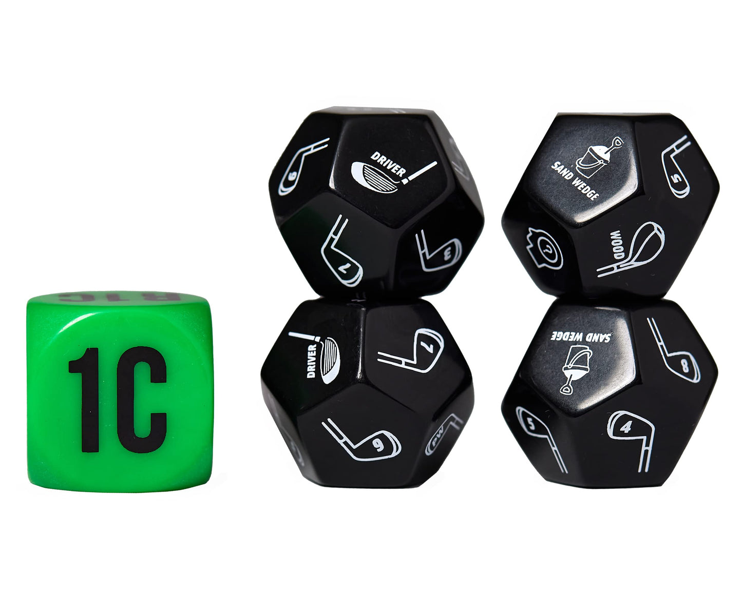 Random Club Dice On-Course Golf Dice Game - Fun Golf Dice Games Challenge for Golfers and Friends - Portable Dice Games On-Cours