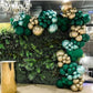 Green And Gold Balloons, 12 Inch Dark Emerald Green Sage Green Metallic Gold Balloon Green Gold Confetti Balloons For Birthday W