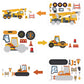 Dorgua Make-A-Face Sticker Set, Make A Construction Stickers For Kids Boys, Diy Craft Stickers Face Stickers Decor, Make Your Ow
