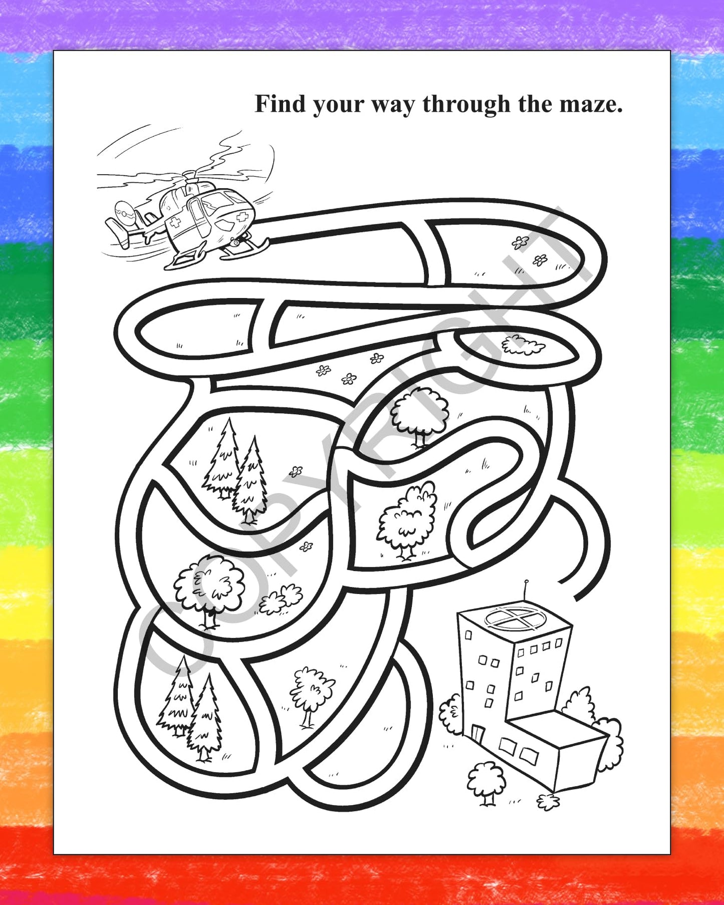 ZOCO - Emergency EMS Workers Save Lives - Coloring & Activity Books (25 Bulk Pack, with Crayons) - Paramedics, Ambulance, 911 Gi