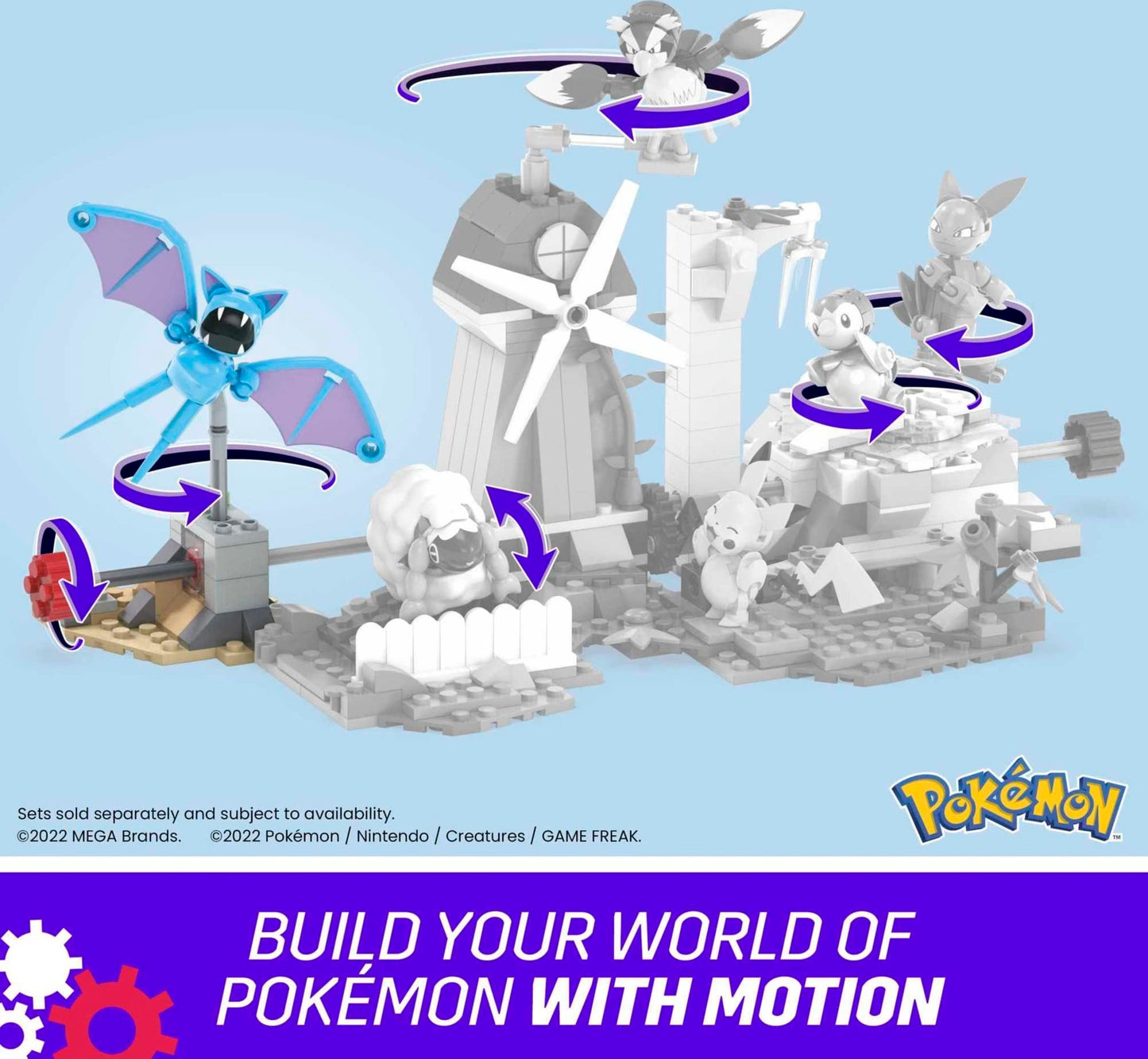Mega Pokémon Building Toys Set, Zubat’S Midnight Flight With 61 Pieces, 1 Poseable Character, 5 Inches Tall, For Kids