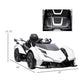 Aosom 12V Electric Ride-On Car, Licensed Lamborghini V12 Vision Gran Turismo Battery-Powered Ride-On Toy With Remote Control, Bluetooth, Music, Led Lights, For 3-6 Year Old Boys And Girls, White