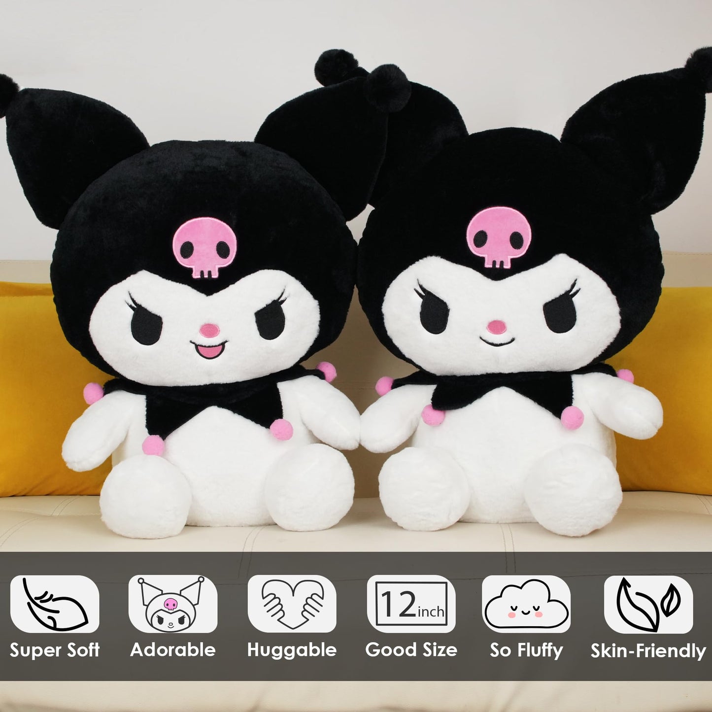 Juju Kur Plush (28 In) - Cute Stuffed Animal Karomi - Kawaii Plush Cute Plush Toys - Cute Stuffed Animals Kumori - Cute Plushies