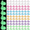 Suzile 98 Pcs Easter Luminous Mini Resin Bunny 6 Colors Tiny Small Glow in The Dark Rabbit Miniature Bunnies Figures for Garden Miniature Moss Landscape Decor Easter Egg Fillers Party Favors