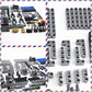 Ttlyhek Technics Parts Vehicles Suspension System With Tire 107X44 Technical Parts Set Compatible With All Major Brands, Moc Par