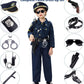 Police Costume For Kids Dress Up Set Role Play Officer With Handcuffs Badge Toys
