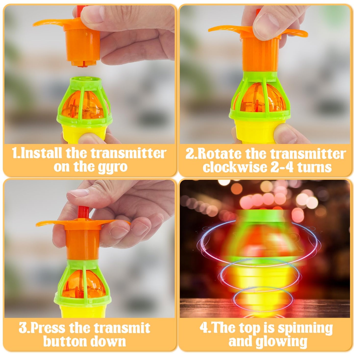 30 Pcs Light Up Spinning Tops For Kids,Led Light Up Spinning Tops With Gyroscope,Led Light Up Flashing Spinning Tops For Party Favors Goodie Bag Fillers Glow Dark Party Supply Bulk Toys