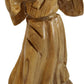 Angel Playing Music - Carved In Olive Wood, Carved Faces And Details Style (17.5 Cm Or 7 Inches)