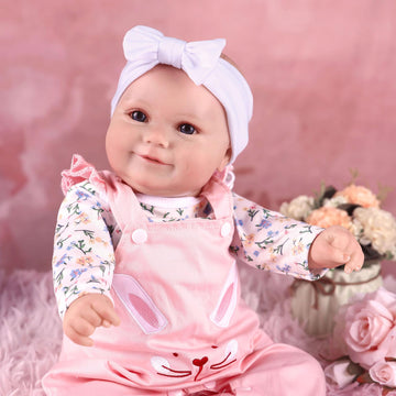 Babeside Reborn Baby Dolls, 20Inch Soft Cute-Realistic Baby Doll Girl W/Complete Accessories Real Life Reborn Baby Dolls That Look Real For 3+ Years Old Girls Gifts, Playtime