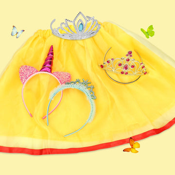 Dulsaera Princess Dress Up For Girls 4-6, Dress Up Clothes For Little Girls 3T-4T, Christmas Birthday Gift For Toddler Girls Age