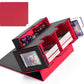 PUKYO MTG Deck Box for 320+ Cards, Leather Commander Box with Dice Tray, 4 Dividers, Black&Red - Perfect for TCG/CCG Collectors