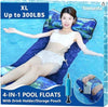 Pool Hammock Float, Adult Pool Floats For Pool, Lake Floats Swimming Pool Hammock, Premium Pool Float Lounger, Water Hammock Lounger, Swimming Floating Bed Hammock, Inflatable Water Swimming Floaties