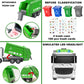 CALEST 2.4Ghz Remote Control Garbage Truck Toys,1/24 RC Garbage Truck with 4 Trash cans 6 Channel Remote Control Waste Managemen