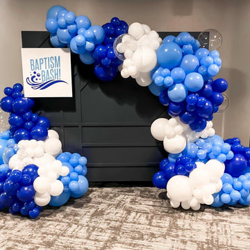 Jobkoo Blue Balloons 5 Inch, 60Pcs Small Dark Blue Balloon Kit Royal Blue Latex Balloons 5'' Mini Matte Blue Helium Party Balloo
