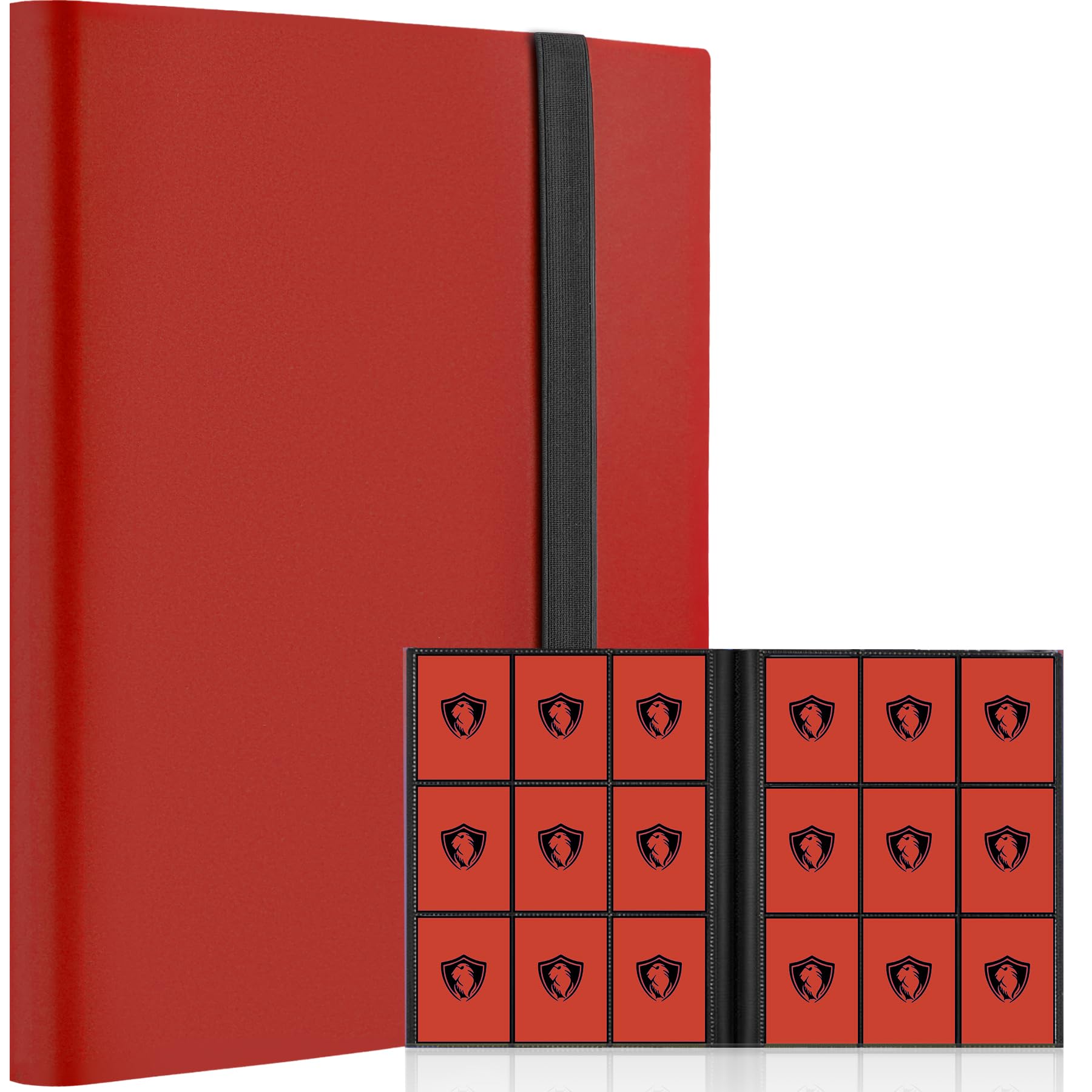 enhanced 9-Pocket Trading Card Album  Sturdy Binder Holder for 360 Cards  Side-Loading Collection Folder for TCG  MTG & More  Red