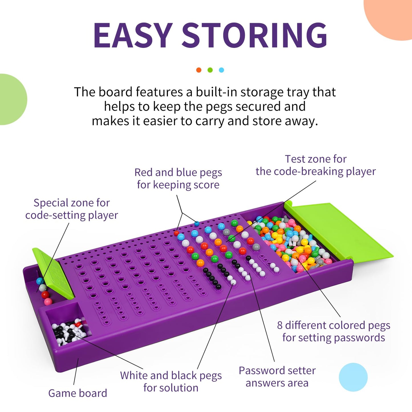 Jixin Xyzhi Code Breakers STEM Board Game - Purple, Plastic, 14x5.5x0.1 inches, Logic Development Toy for Ages 8+ and Adults