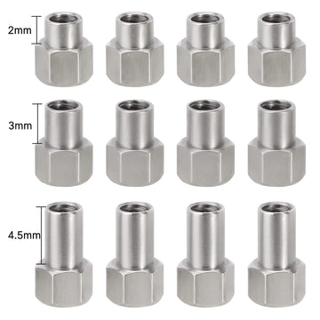 INJORA M2.5 M3 M4.5 Long Wheel Nuts for TRX4M Upgrade Parts 1/18 RC Crawler,12pcs