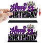 Lingteer Happy 23Rd Birthday Purple Acrylic Table Topper Centerpieces Set - Cheers To 23 Years Old Birthday 23Rd Bday Party Gift Decorations.