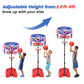 Eaglestone Kid Basketball Hoop Indoor With Led Lights & Scoreboard,Toddler Basketball Hoop Adjustable Height 2.9Ft-6Ft, Mini Hoop Outdoor With 3 Balls,Basketball Toy Gifts For 3-12 Year Old Boys Girls