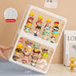 Glass Display Case For Figures With Light 2 Tier Clear Display Stand For Collectibles Stackable Assemble Display Box For Action