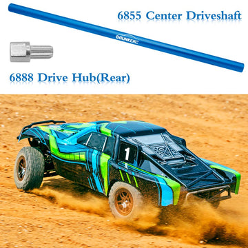 Ogunke Rc Aluminum Alloy Driveshaft Perfect Upgrade For Traxxas 4X4 Center Driveshaft (Blue)