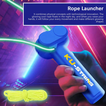Glow in The Dark Loop Rope Launcher Propelled, Game Shooter String Toy, Luminous Toy, Handheld Novelty Fun Rope Pressure Reducer