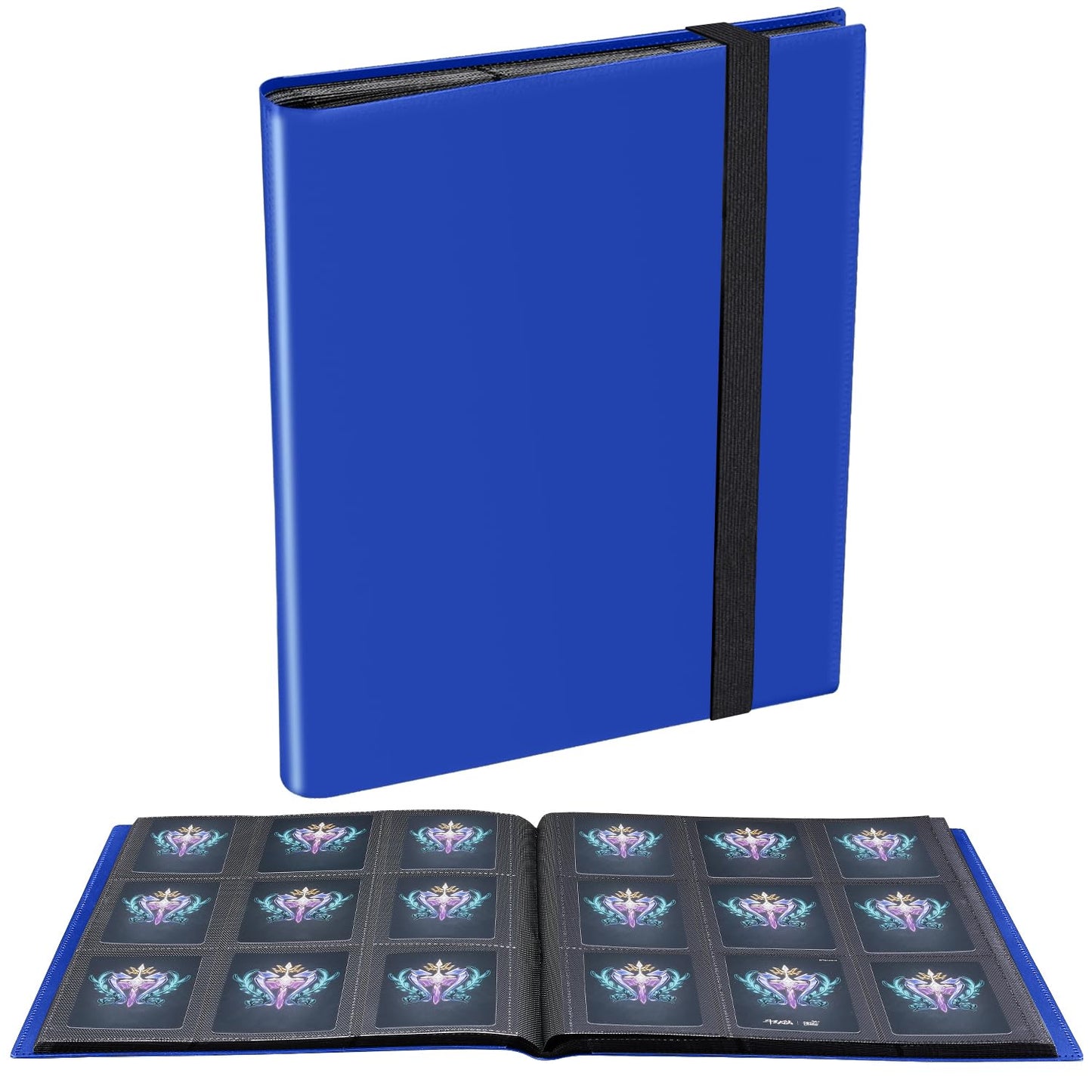 Jiqeznl Card Binder, Upgraded 9 Pockets Trading Card Collection Binder For Cards, 360 Card Book Holder Album For Yugioh, Mtg, Tc