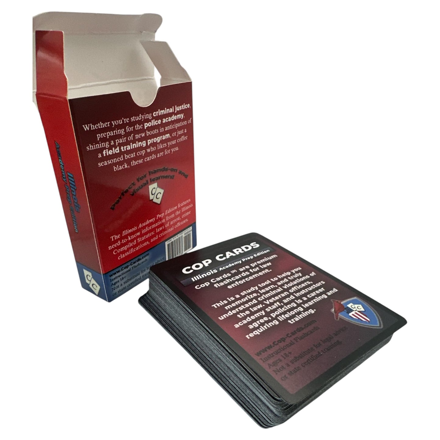 Cop Cards: enhanced Flashcards for Law Enforcement - Learning Aid or Police Gift (Illinois Academy Prep Edition)
