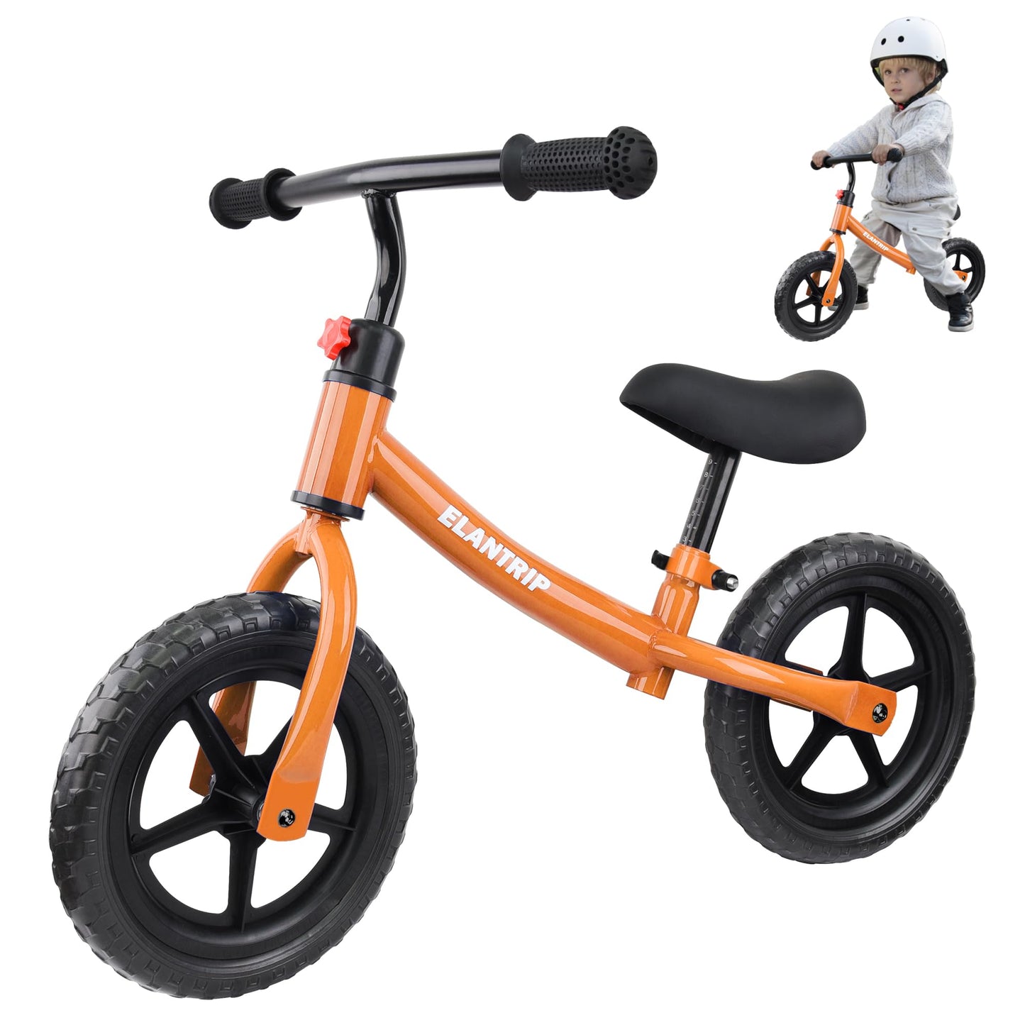 Elantrip Balance Bike, Lightweight Toddler Bike For 1-3 Year Old Boys, Birthday Gift Toys For 1-3 Year Old Boys And Girls, No Pedal Bikes For Kids With Adjustable Handlebar And Seat