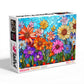 1000 Piece Jigsaw Puzzle for mature-themeds - Stained Glass Mosaic Flowers Art  Colorful Daisy Garden Puzzle  Difficult Challenging Game  enhanced Recycled Gift for Women Men Teens