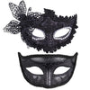 Patpat 2Pcs Masquerade Masks Lace Eye Mask, Women Halloween Mask Lady Girl Party Mask For Party Masquerade Costume Halloween (Bl