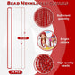 EOBOH 24PCS Bead Necklace, Red Bead Necklace Stuff Party Favors, 33'' Christmas Necklaces Festival Parade Throw Accessories for