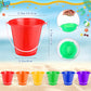 Didaey 24 Sets Colorful Sand Pails and Shovels Toy 5 Inch Beach Pails and Sand Shovels for Boys and Girls Tool Summer Beach Them