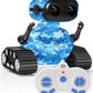 WeWi HLTH Robot Toys, Rechargeable RC Robots for Boys, RC Robot Toys for Kids, Kids Toys with Music and LED Eyes, 3+ Years Old B