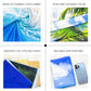Humkat Hawaiian Beach Ocean Backdrop, 7X5FT Cloth Fabric Summer Tropical Party Background for Indoor and Outdoor Decoration, Pal