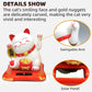KOXXUD Lucky Cat Waving Arm Set, Vivid and Lovely Chinese Cat, Solar Fortune Cat Statue Decorations for Decorating Front Desk, C