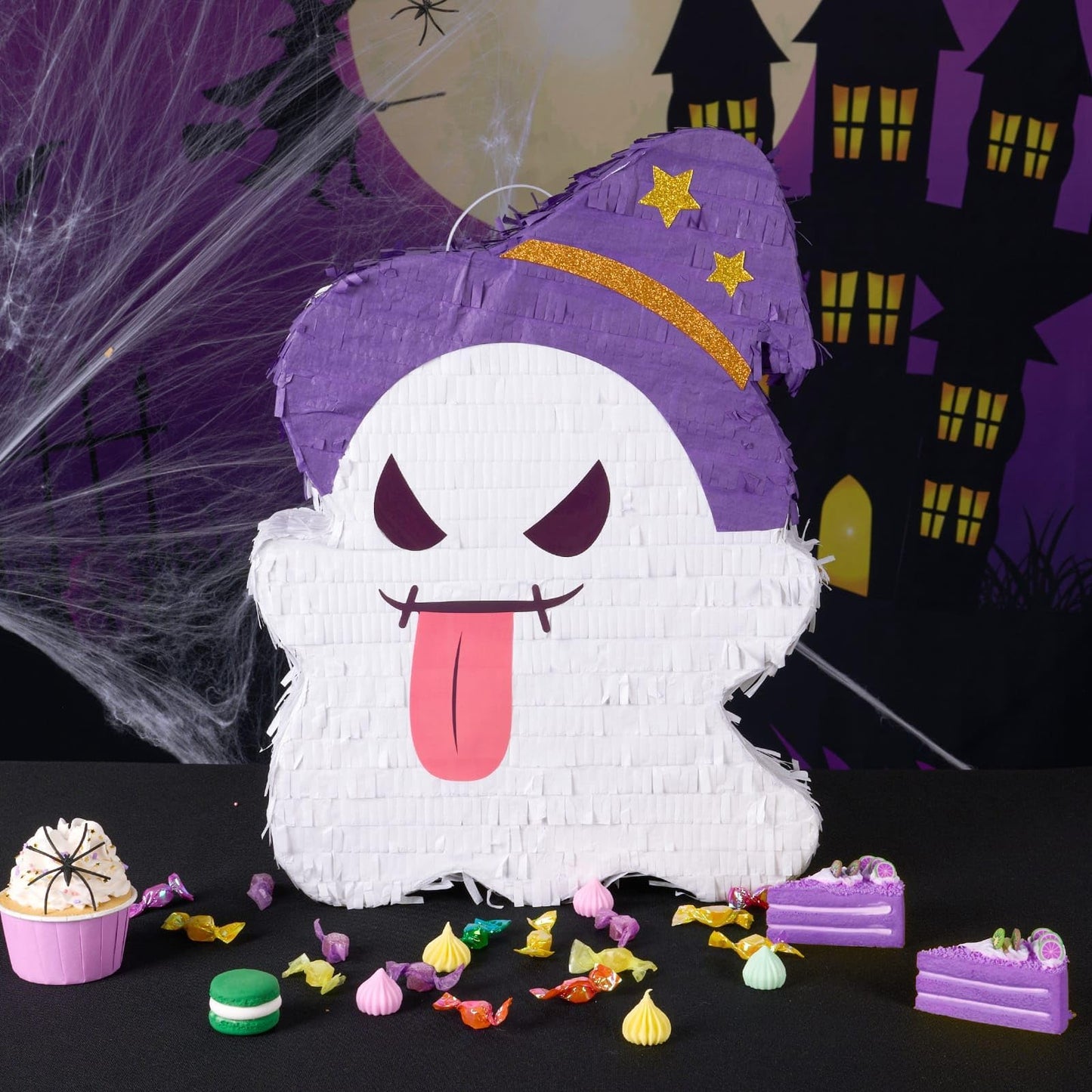 WERNNSAI Halloween Ghost Pinata - Halloween Ghost Party Games Decorations for Kids Baby Hallo-ween Costumes Party Supply Haunted